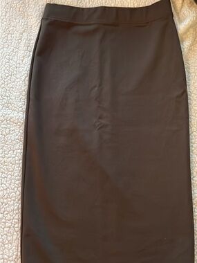 iris Dark Brown Pencil Skirt